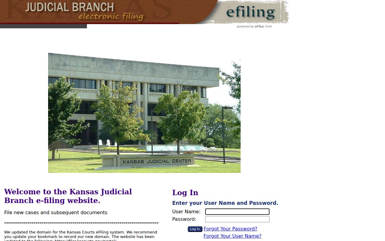 McPherson County civil docket Kansas eFlex filing portal