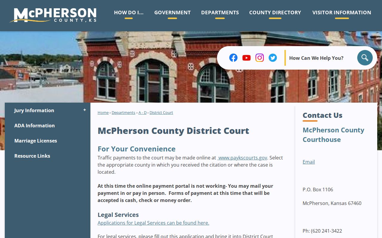 McPherson County court docket District Court offices